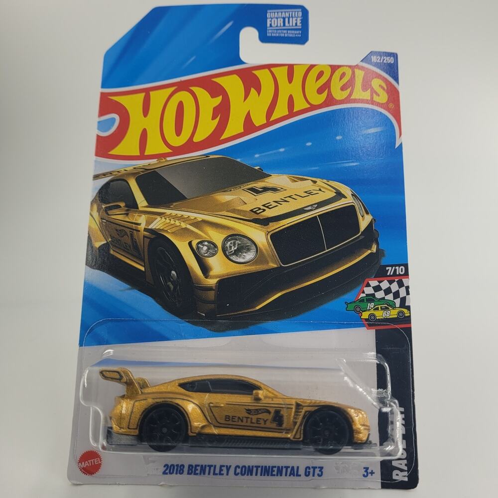Hot Wheels 2025 2018 Bentley Continental GT3 Gold 162/250 Race Day Series 7/10